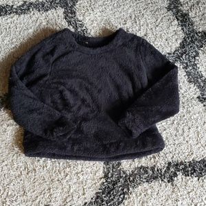 black furry sweater